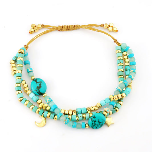 DIY Triple Strand Turquoise Stretch Bracelet – Affordable Jewellery Supplies