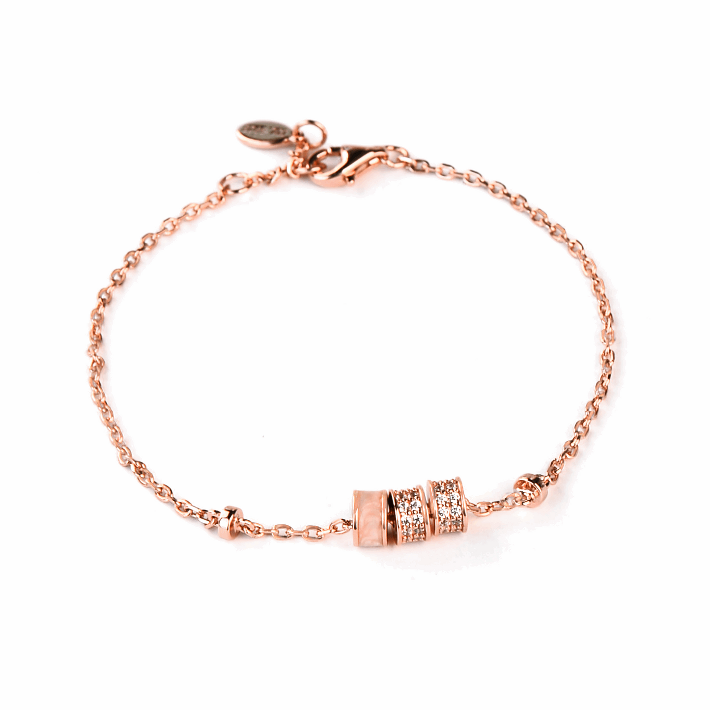 Rose Gold Plated Time Wheel Bracelet