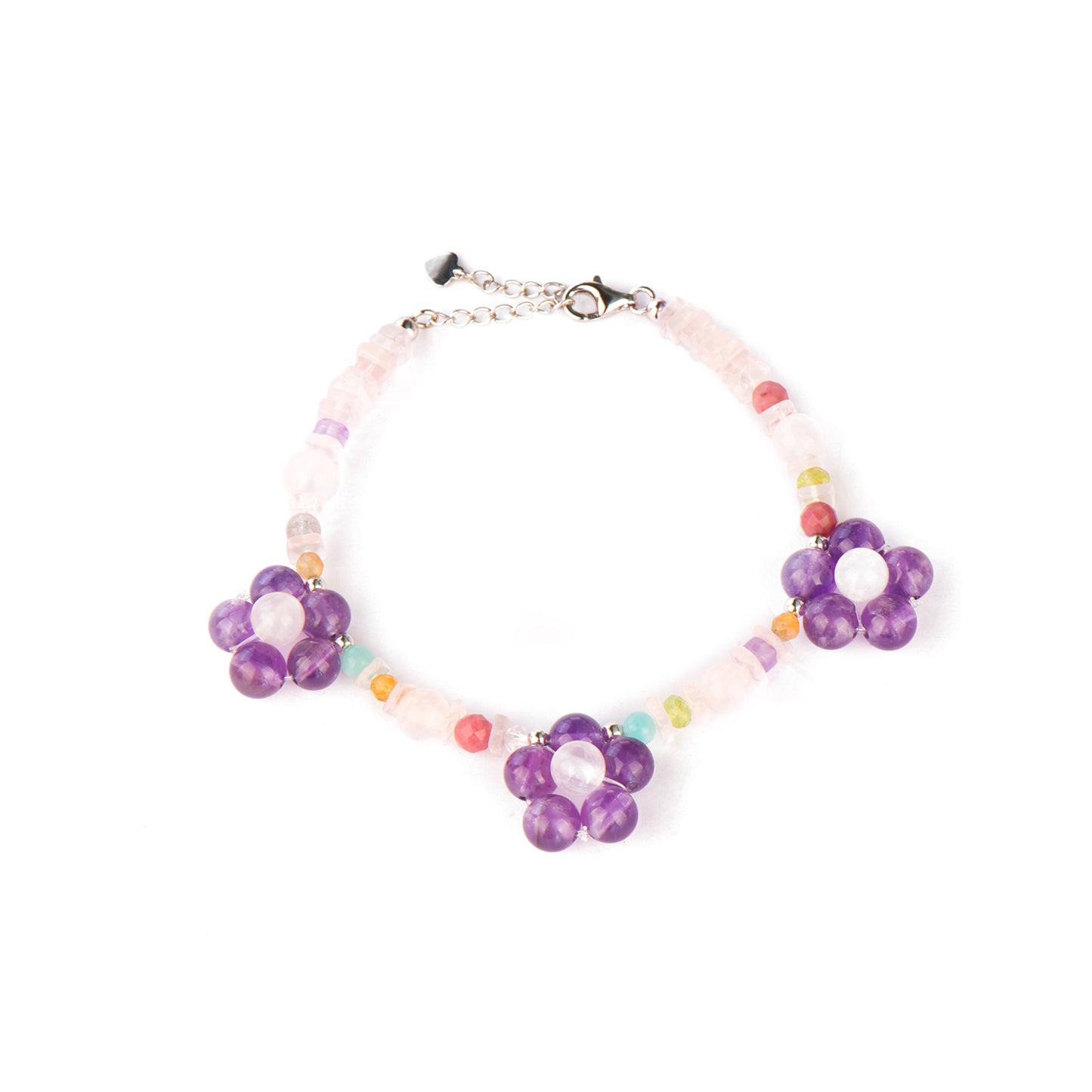 Blossom Flower Amethyst Quartz Bracelet