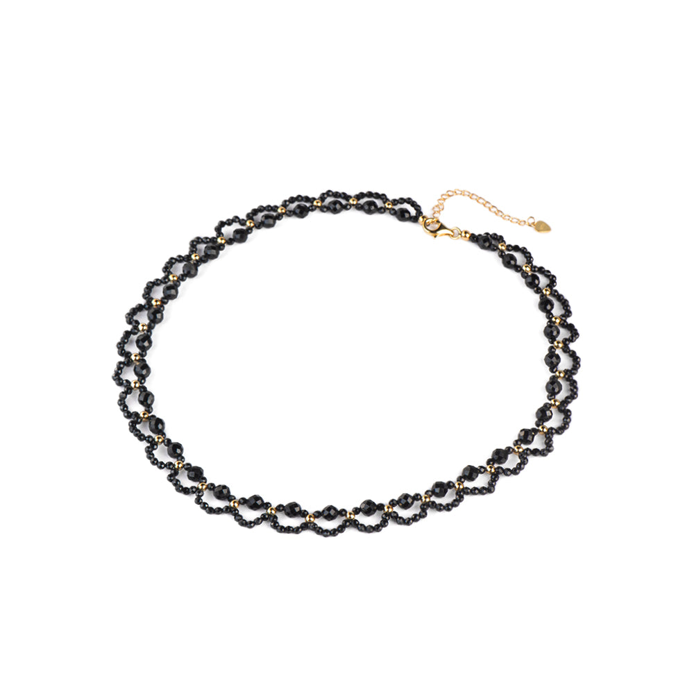 Cloud Black Spinel Chain Necklace