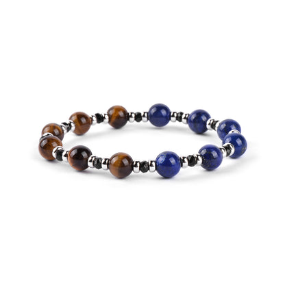 Tiger's Eye Black Spinel Lazurite Bracelet