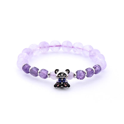 Natural crystal panda Bracelet