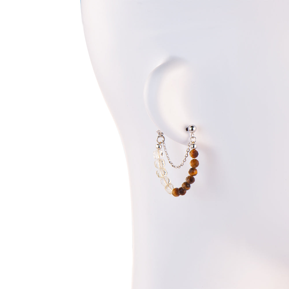 Tiger Eye Citrine Earrings