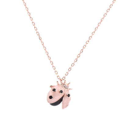 Rose Gold Plated Ladybug Necklace