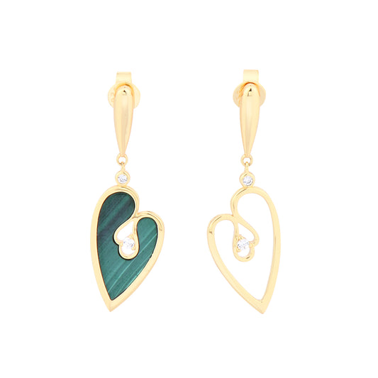 18K Gold Plated Silver Leaf Earring