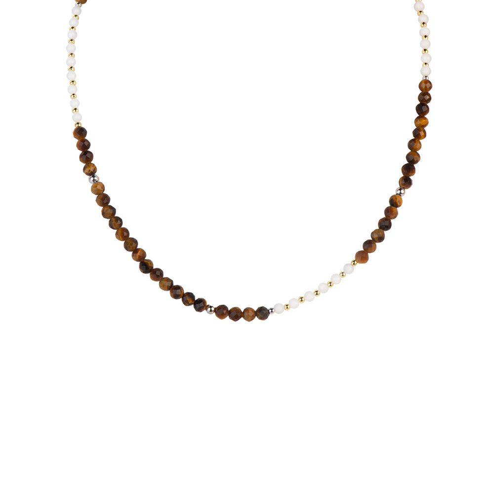 Blue Moonstone Tiger eye Necklace