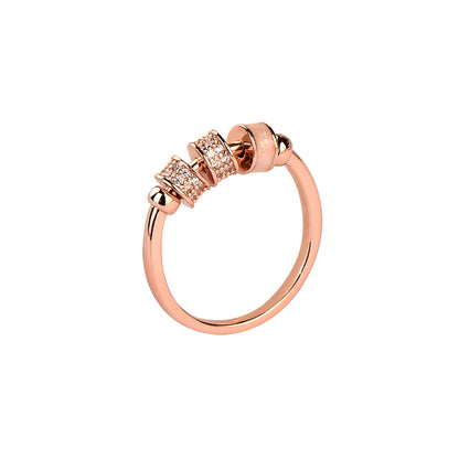 Rose Gold Plated Time Wheel Ring