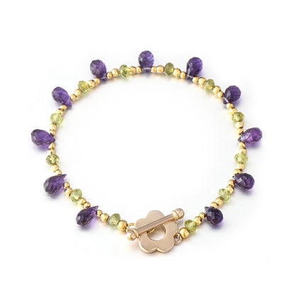 February August birthstones, genuine multi gemstone jewelry