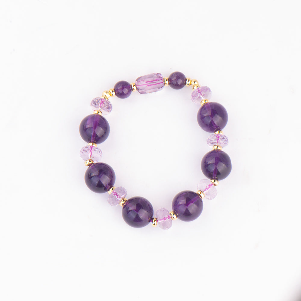 Multiform Amethyst Sterling Silver Plated Bracelet