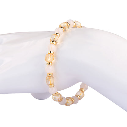 Twilight Citrine Moonstone Beads Bracelet