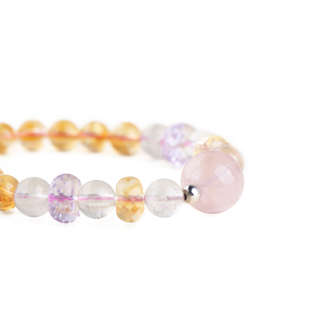 Citrine Amethyst Morganite Beads Bracelet