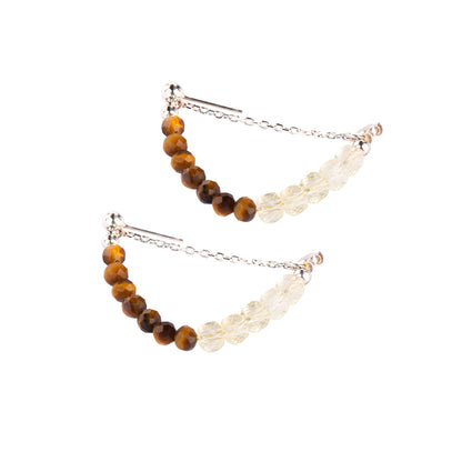 Tiger Eye Citrine Earrings