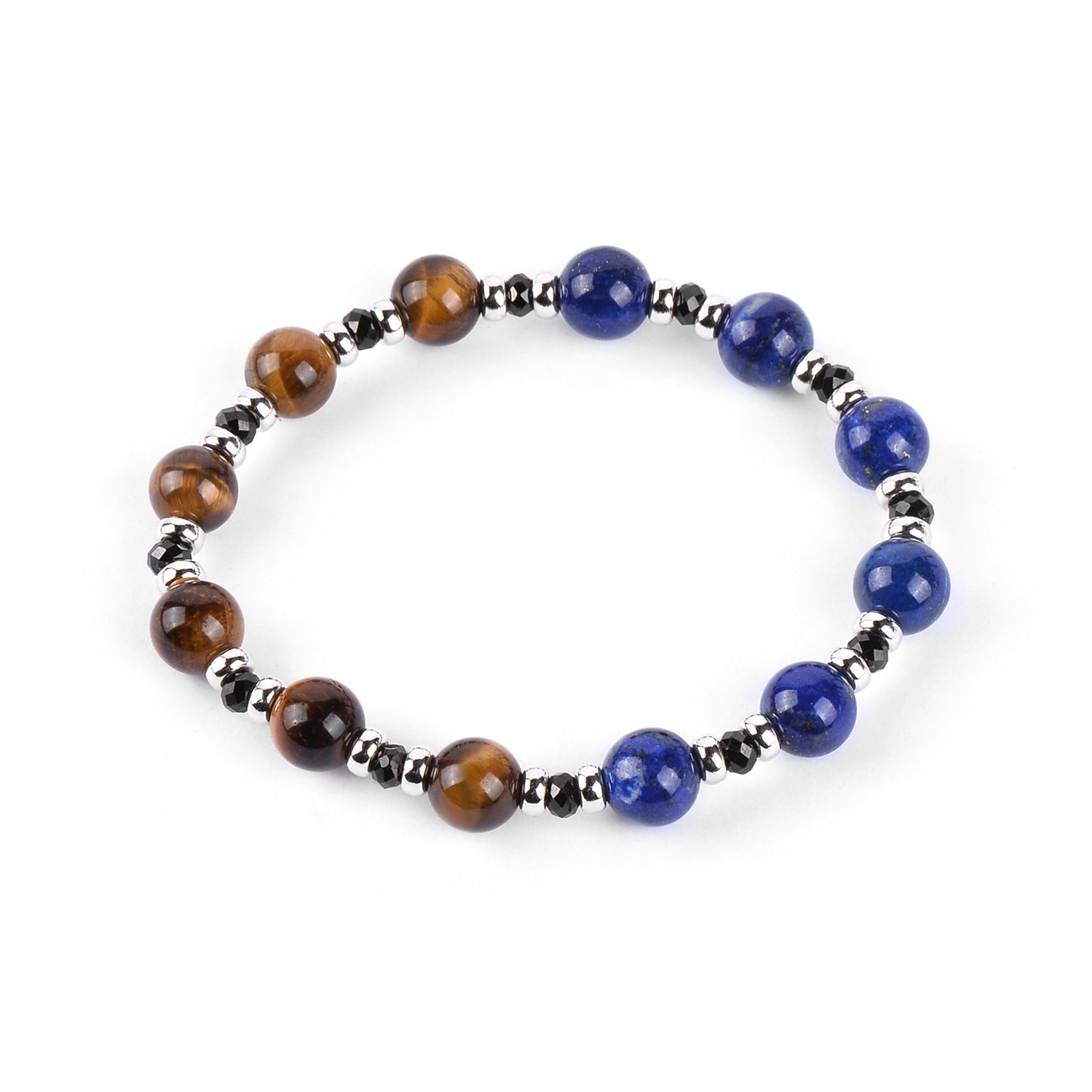 Tiger's Eye Black Spinel Lazurite Bracelet