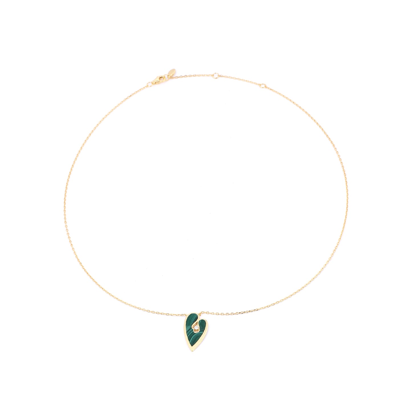 18K Gold Plated Silver Leaf Necklace