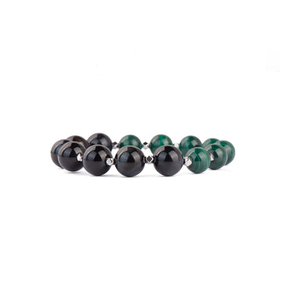 Island Tiger Eye Malachite Beads Bracelet