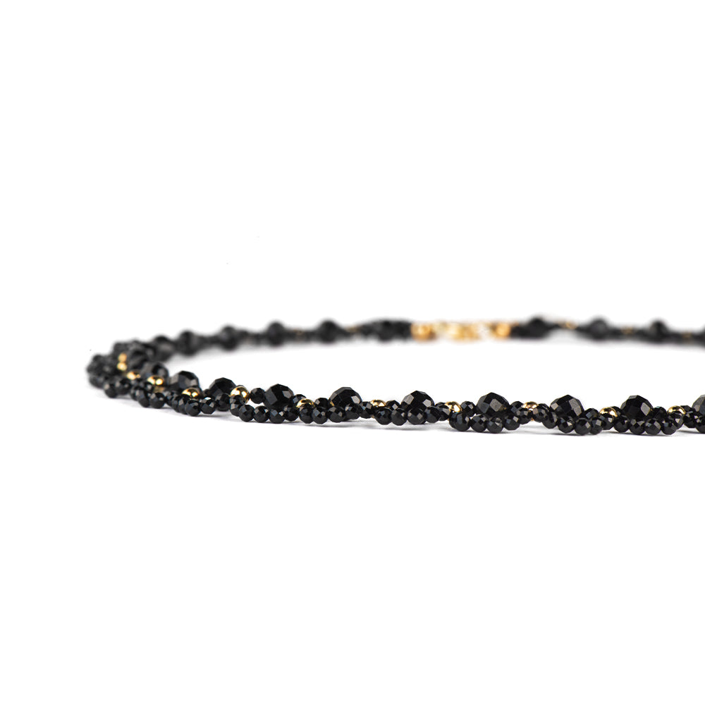 Cloud Black Spinel Chain Necklace