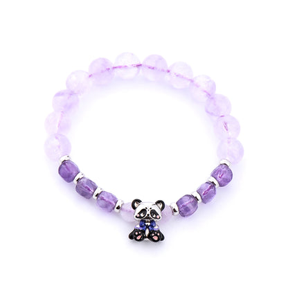 Natural crystal panda Bracelet