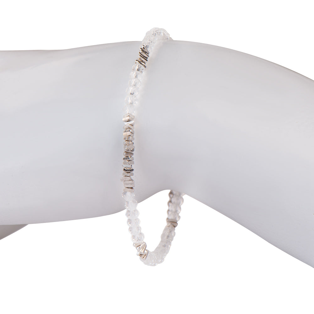 Morning Dew Rock Crystal Chain Bracelet