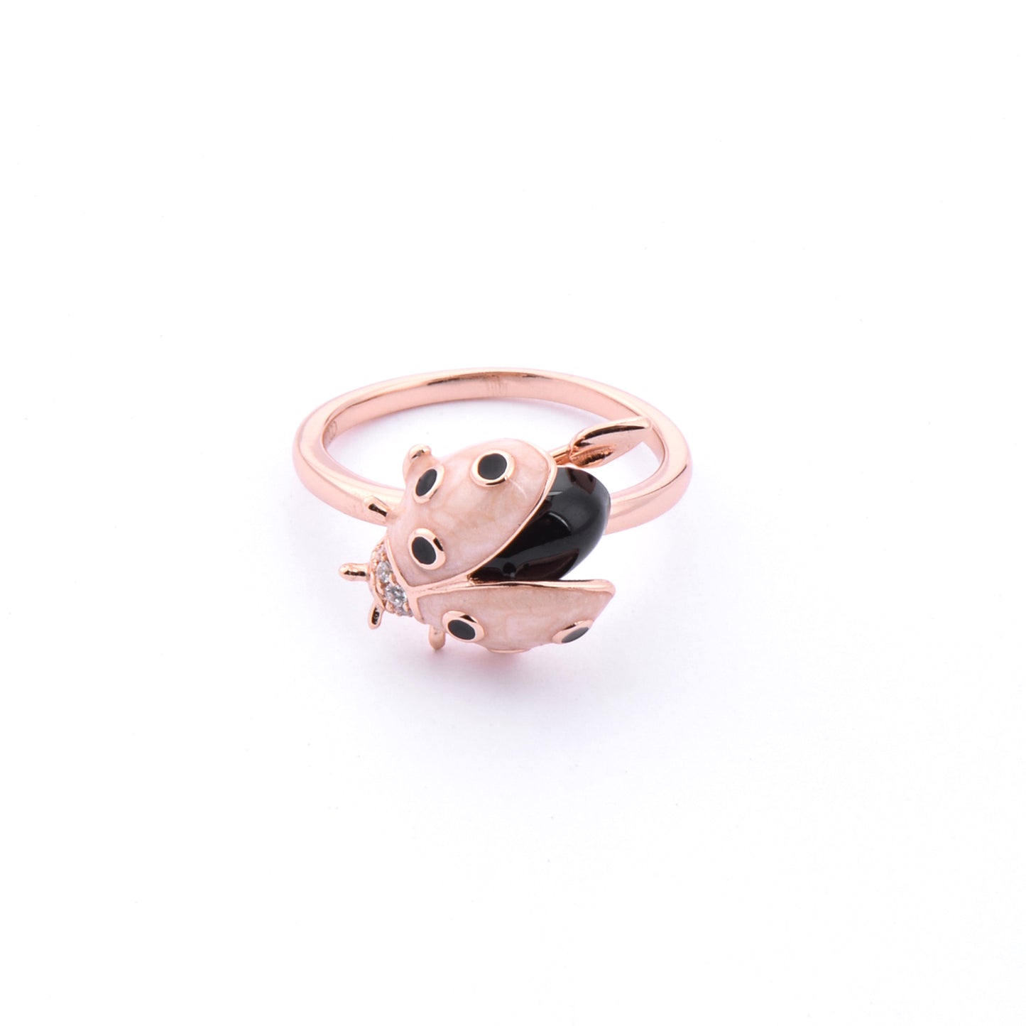 Rose Gold Plated Ladybug Ring