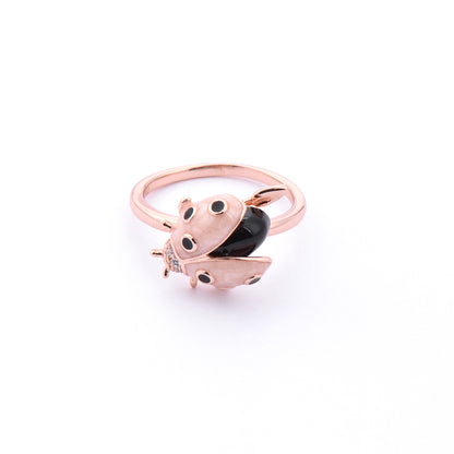 Rose Gold Plated Ladybug Ring