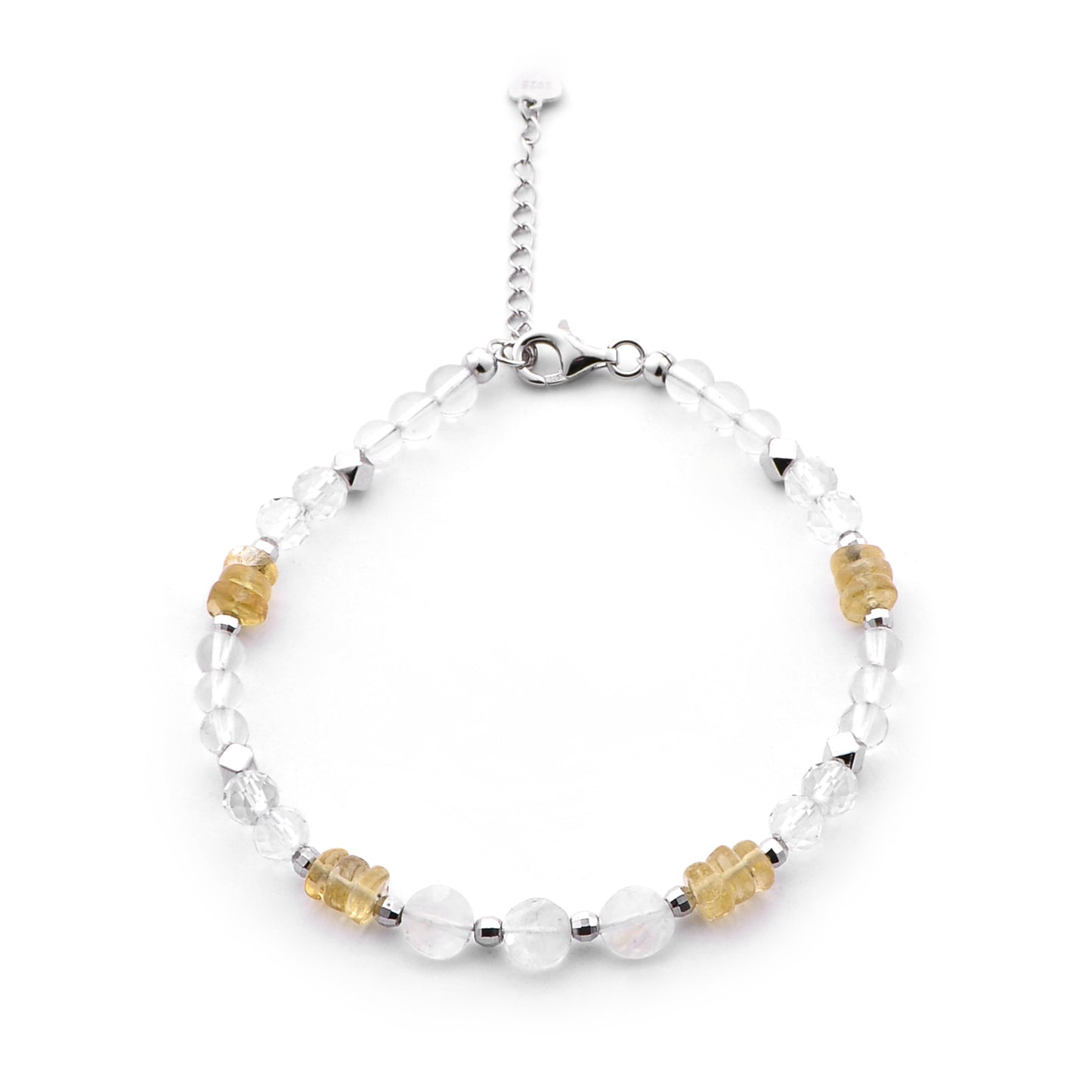 White and Yellow Crystal Bracelet