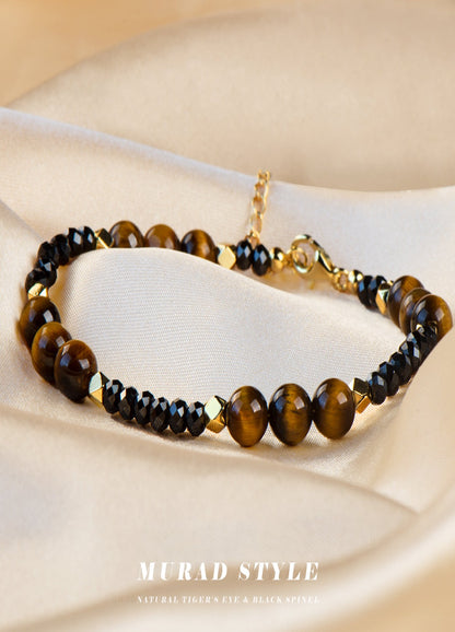 Tiger Eye Black Spinel Bracelet