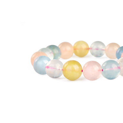 12mm Rainbow Morganite Bead Bracelet