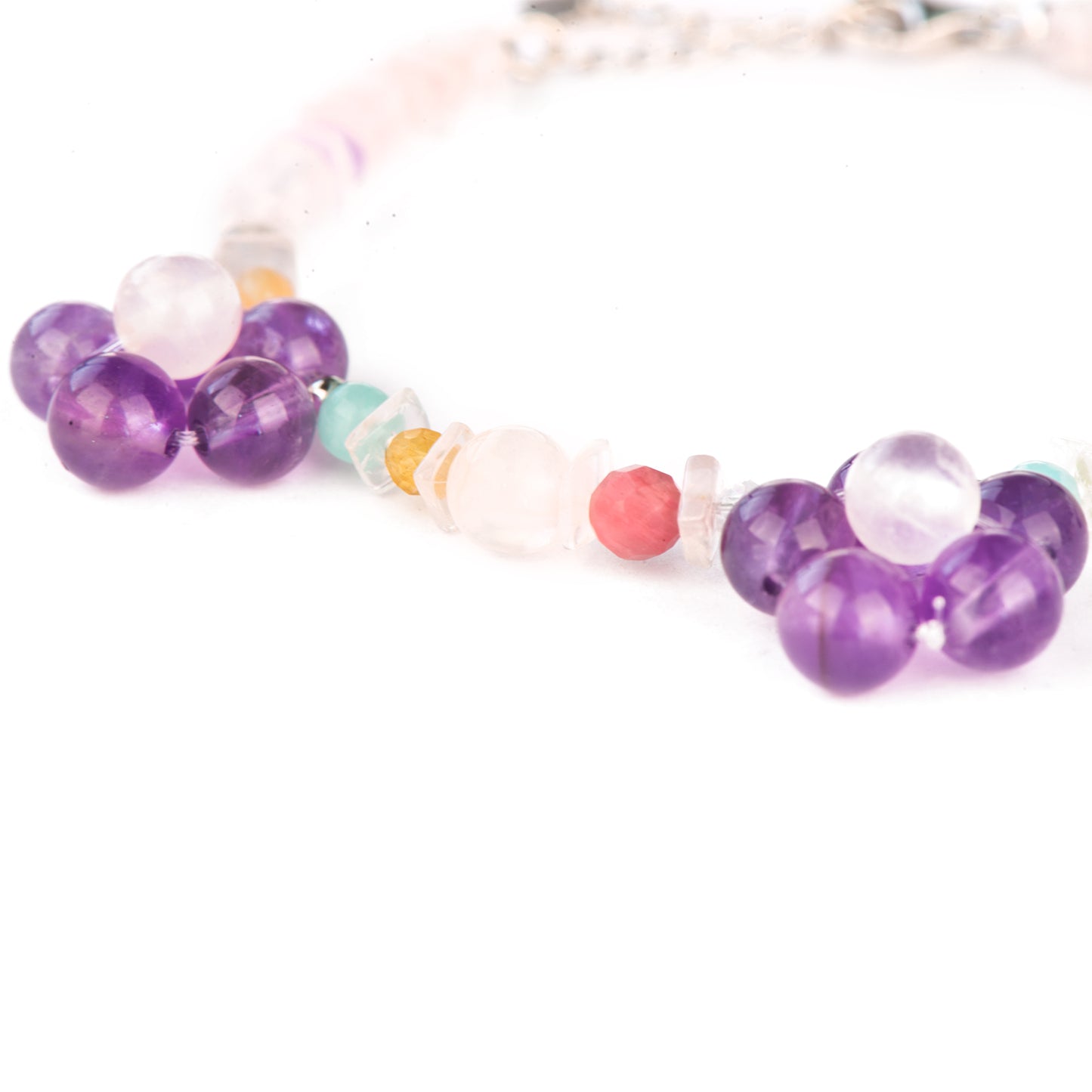 Blossom Flower Amethyst Quartz Bracelet