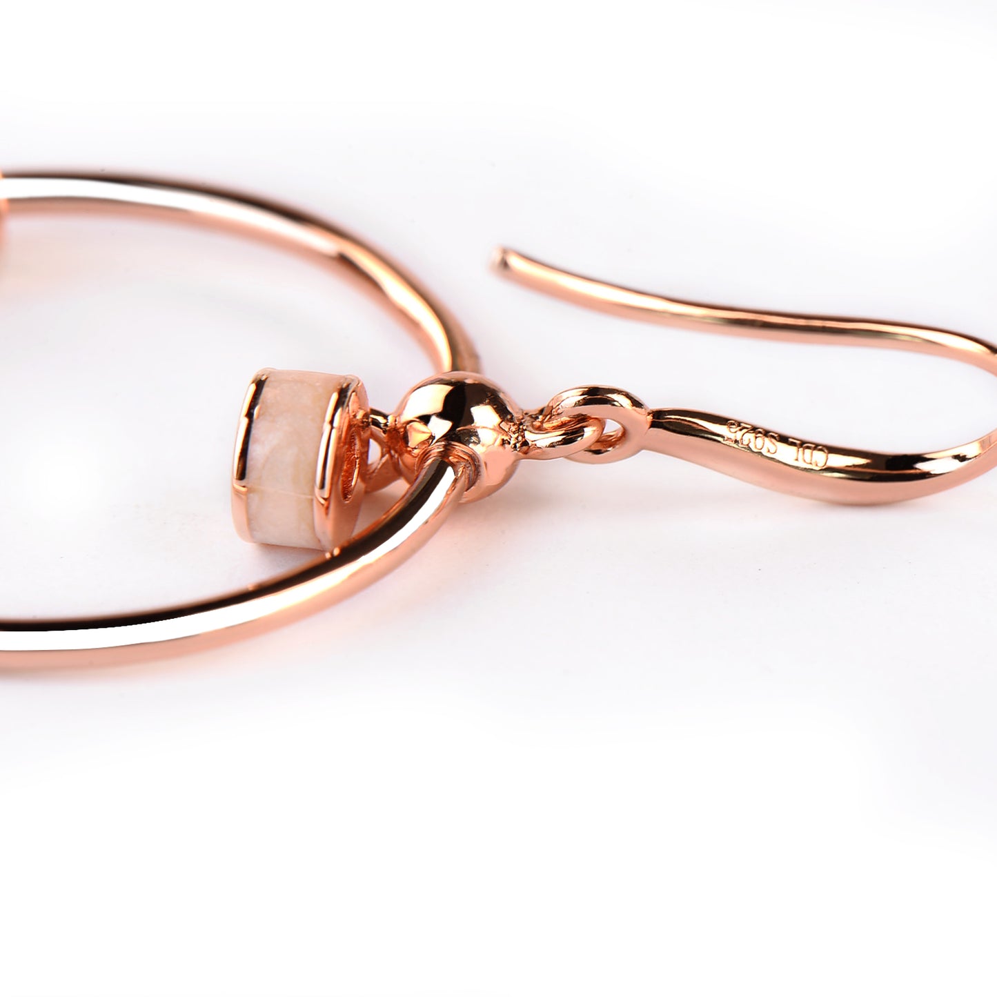 Rose Gold Plated Time Wheel Earrings