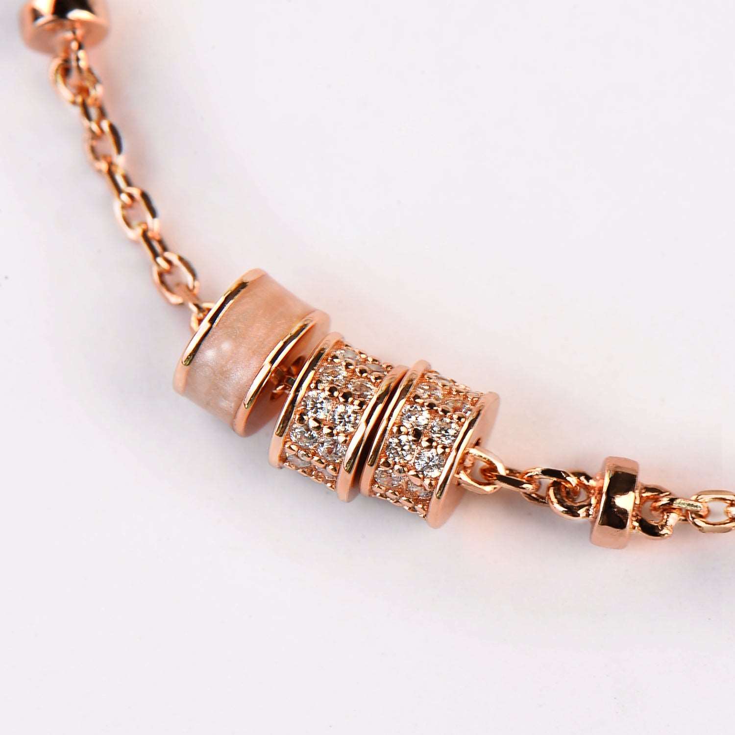 Rose Gold Plated Time Wheel Bracelet