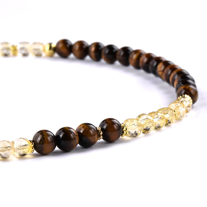 Tiger eye Citrine Necklace