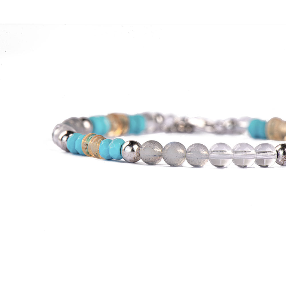 Seaside Scenery Turquoise Citrine Chain Bracelet