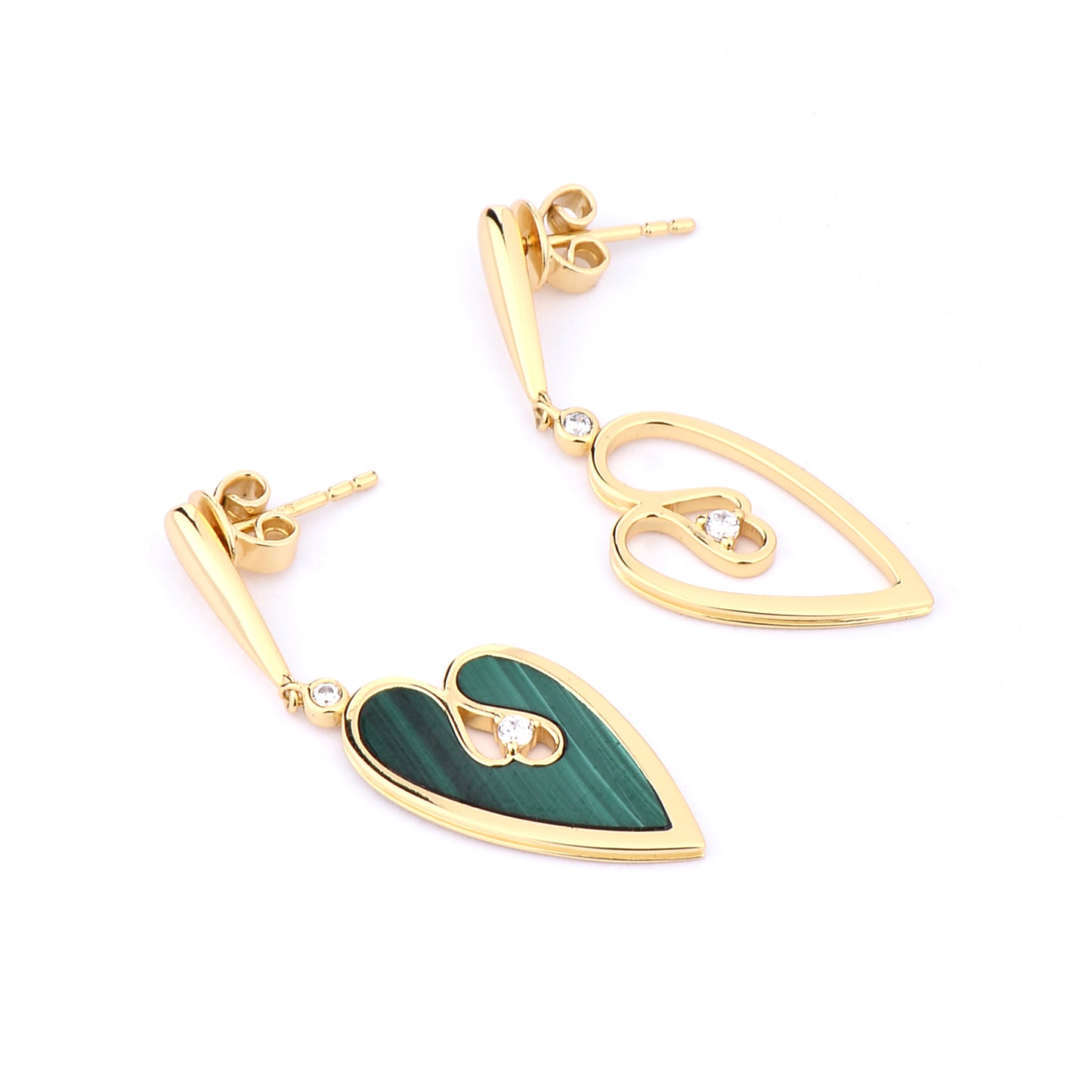 18K Gold Plated Silver Leaf Earring