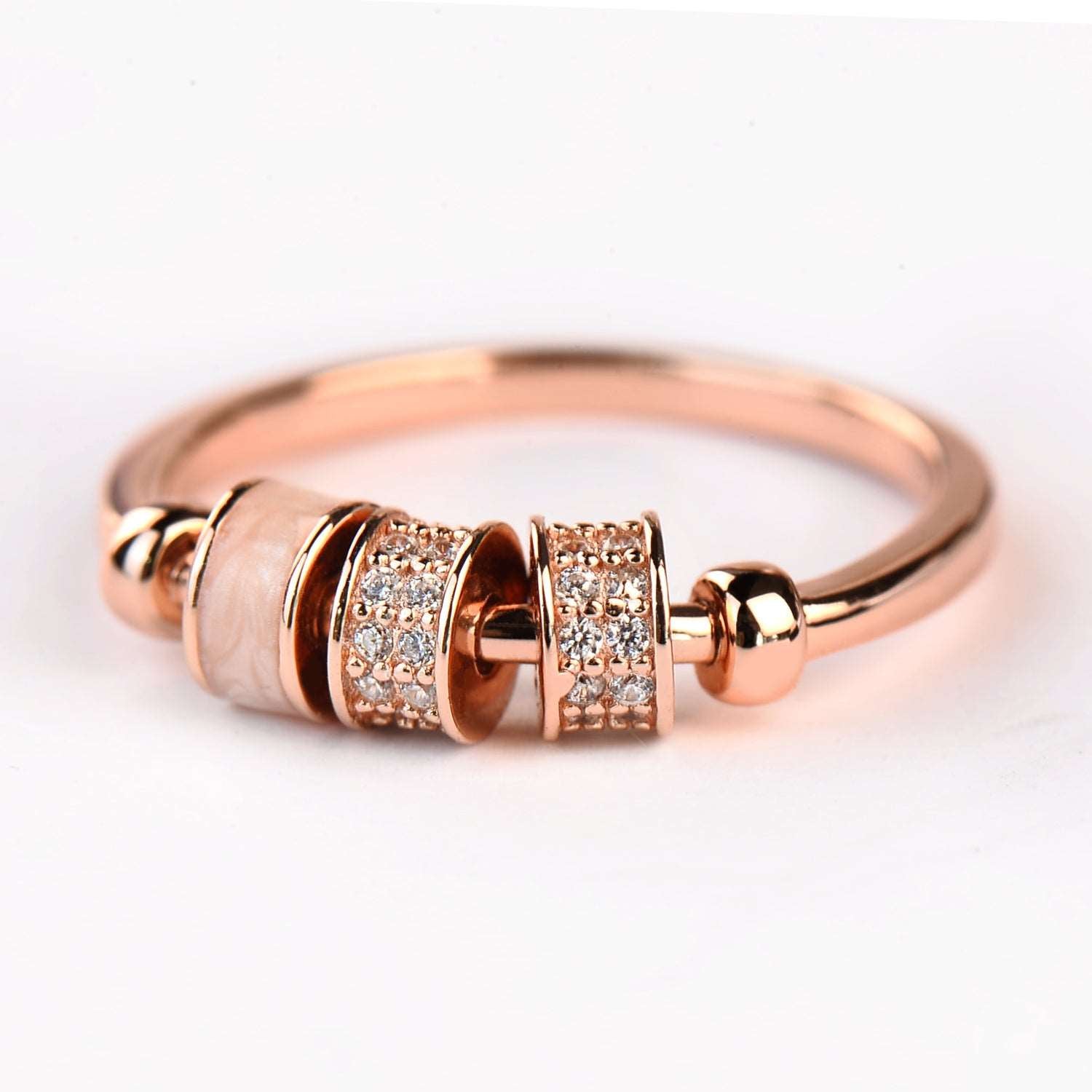 Rose Gold Plated Time Wheel Ring