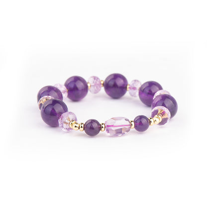 Multiform Amethyst Sterling Silver Plated Bracelet