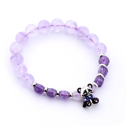 Natural crystal panda Bracelet