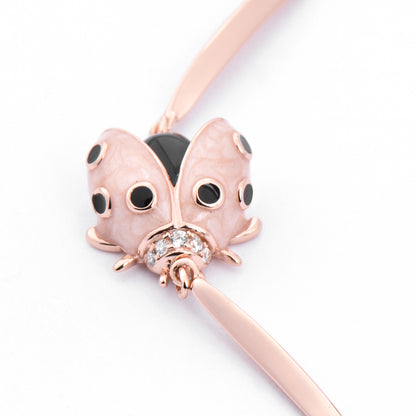 Rose Gold Plated Ladybug Bracelet