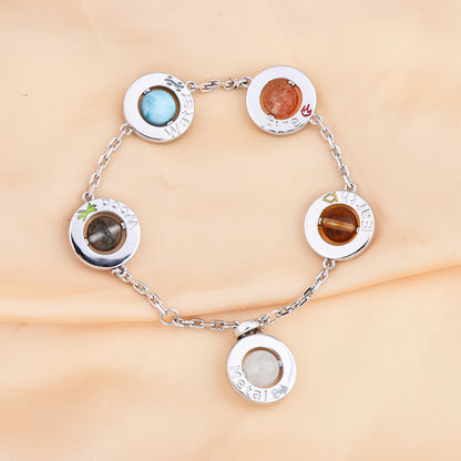 Universe Galaxy Planets Solar System Five phases Bracelet