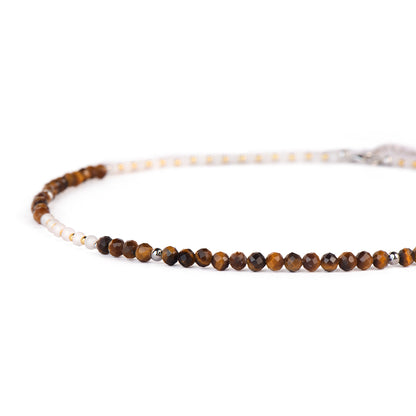 Blue Moonstone Tiger eye Necklace