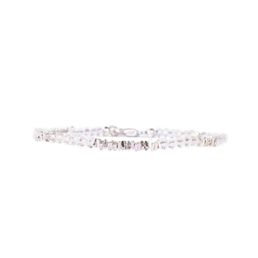 Morning Dew Rock Crystal Chain Bracelet