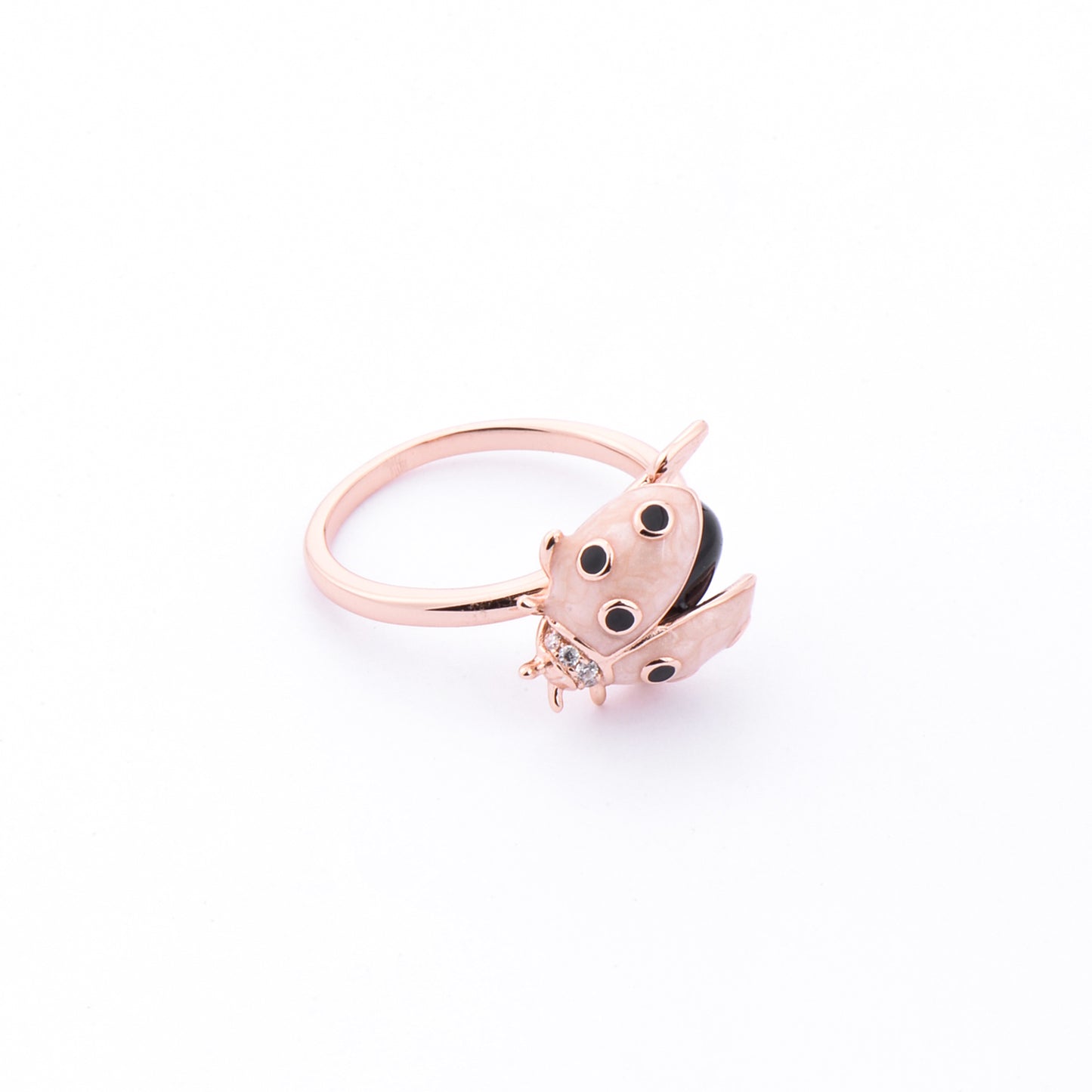 Rose Gold Plated Ladybug Ring