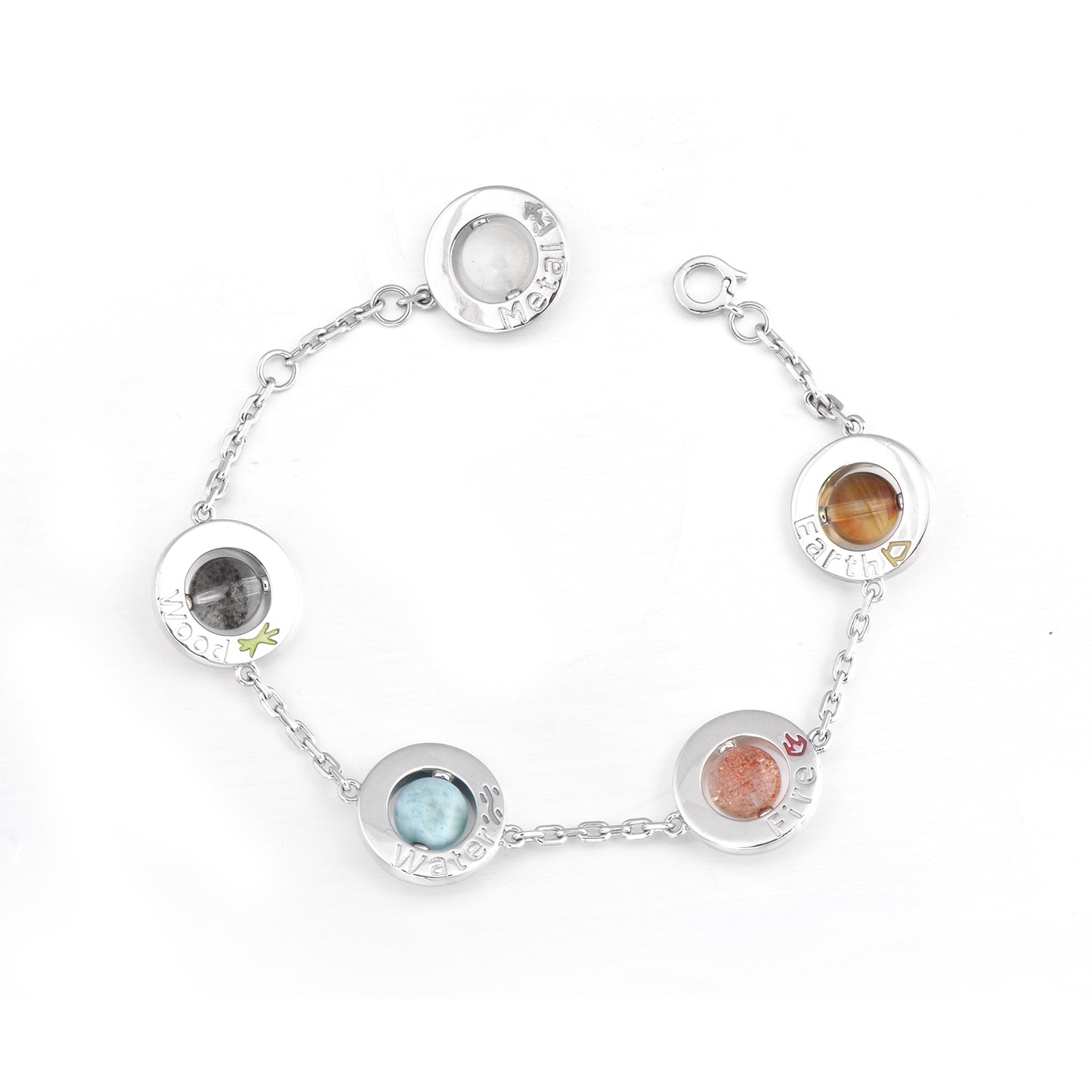 Universe Galaxy Planets Solar System Five phases Bracelet