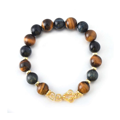 Joursneige Natural Tiger Eye Bracelet 10mm Beads Jewelry Accessories Multi Color Tiger Eye Stone Men Women Bracelet - Bracelets