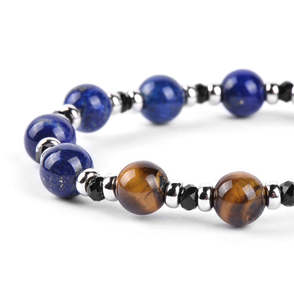 Tiger's Eye Black Spinel Lazurite Bracelet