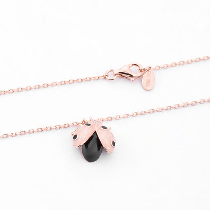 Rose Gold Plated Ladybug Necklace