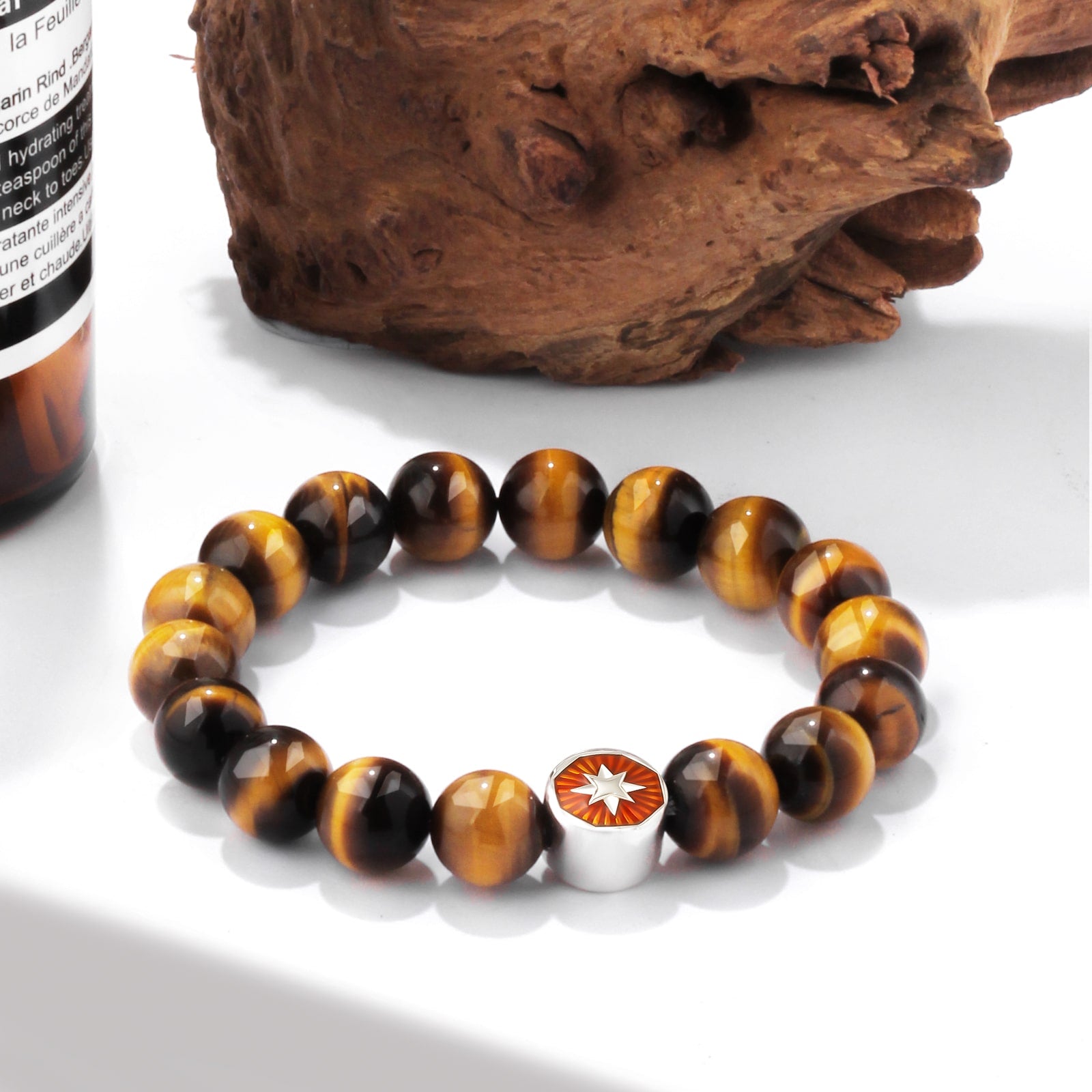 Pentagram Bracelet, Pentagram Bracelet Wiccan Bracelet Pagan Bracelet, Tigers Eye Bracelet