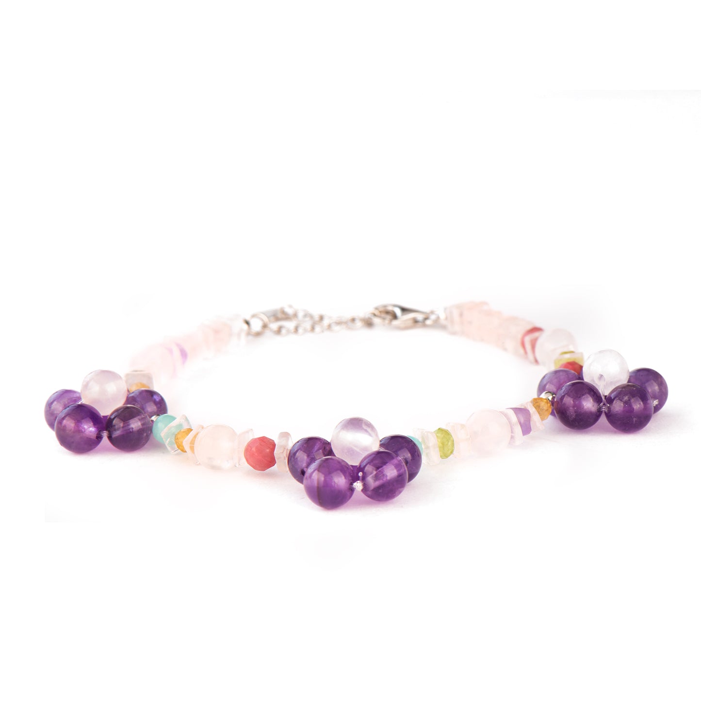 Blossom Flower Amethyst Quartz Bracelet