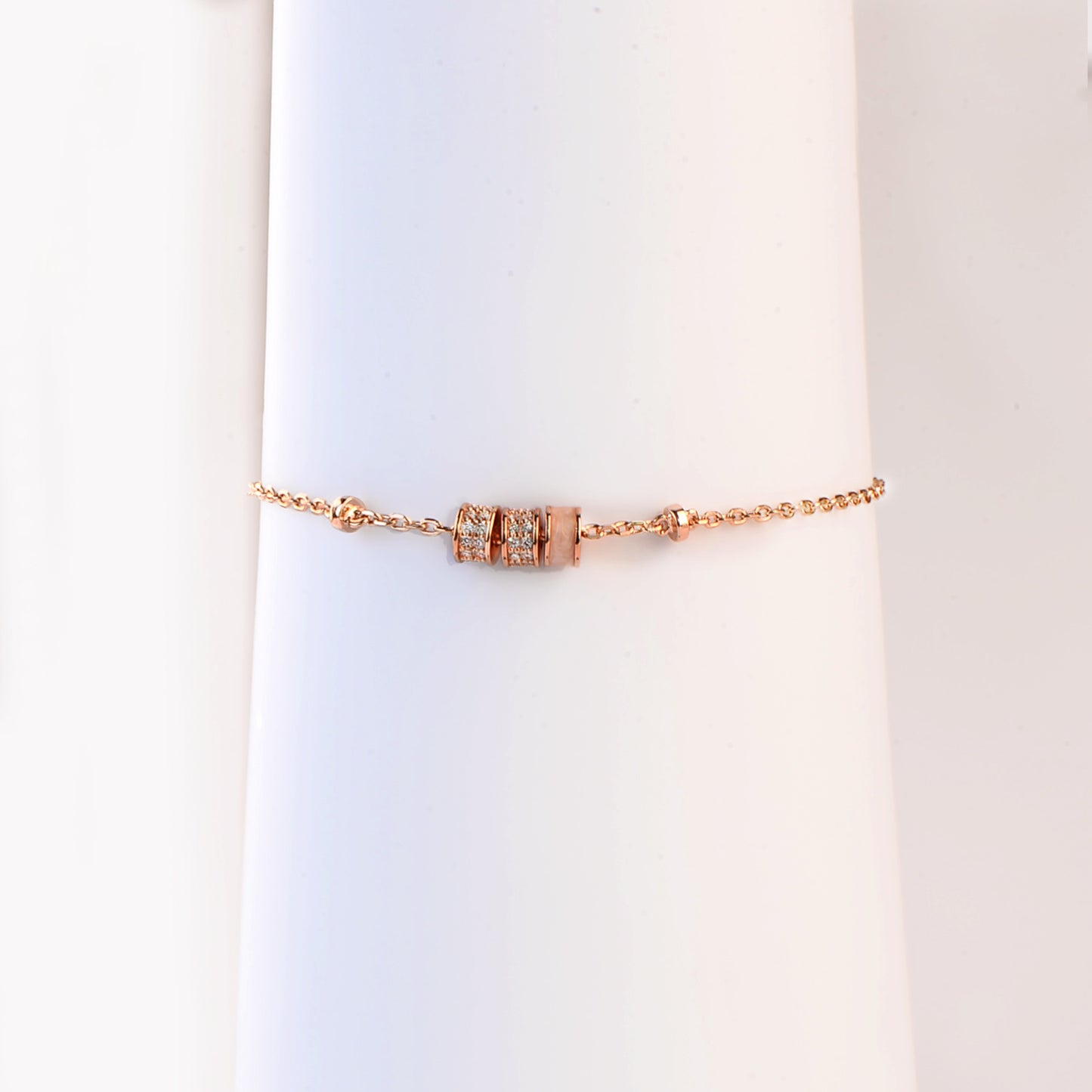 Rose Gold Plated Time Wheel Bracelet