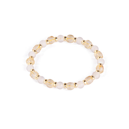 Twilight Citrine Moonstone Beads Bracelet