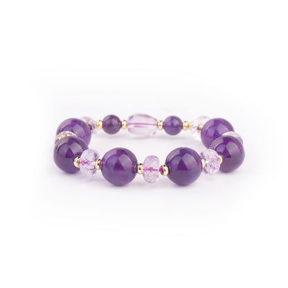 Multiform Amethyst Sterling Silver Plated Bracelet